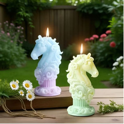 Силіконова форма люкс 3D Кінь та римська колона-foto2