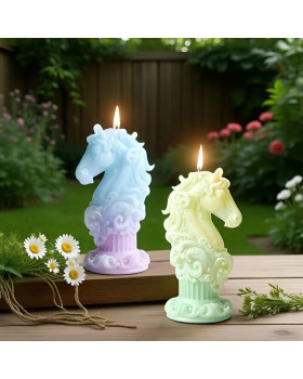 Силіконова форма люкс 3D Кінь та римська колона-foto2