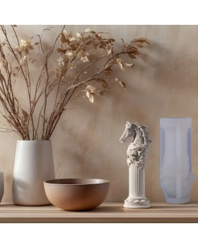 Силиконовая форма люкс 3D Лошадь и римская колона -foto2