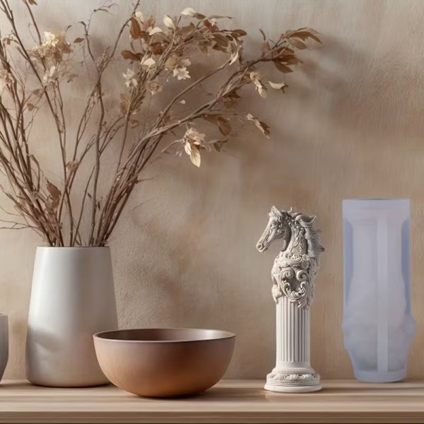 Силіконова форма люкс 3D Конячка та римська колона