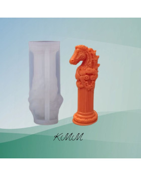 Силиконовая форма люкс 3D Лошадь и римская колона 