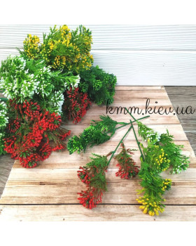 Кашка з декоративною туєю в асортименті - гілка, Червоний