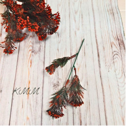 Кашка з декоративною туєю в асортименті - гілка, Червоний-foto3