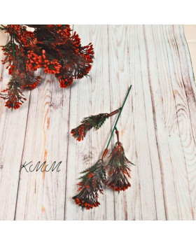 Кашка з декоративною туєю в асортименті - гілка, Червоний-foto3