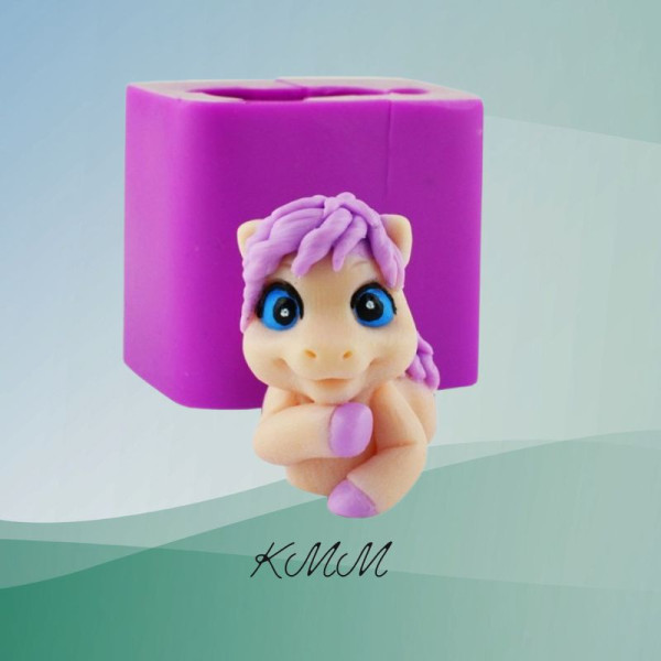 Силиконовая форма люкс 3D Лошадка Жемчужинка