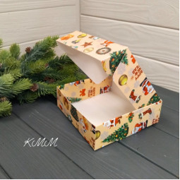 Коробка Новогодняя 150х150х50мм-foto2