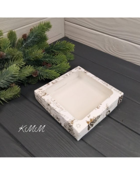 Коробка Merry Christmas з квадратним вікном  150х150х35мм-foto2
