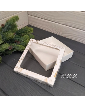 Коробка Merry Christmas з квадратним вікном  150х150х35мм