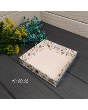 Коробка  Патріотична з прозорою кришкою 150х150х35мм-foto2