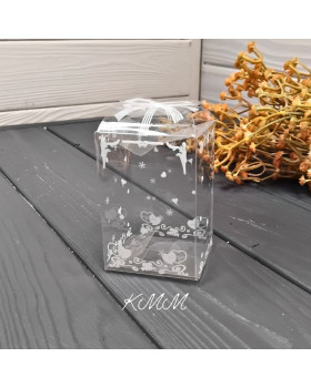 Коробка "Подарунок романтичний" пластикова самозбірна - 75мм х 50мм х 50мм