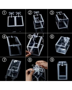 Коробка "Подарунок" пластикова самозбірна - 70мм х 50мм х 50мм-foto3
