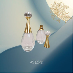 Флакон парфюмерный стеклянный Капля Золото с распылителем 60мл