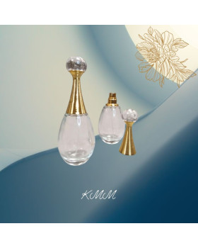 Флакон парфюмерный стеклянный Капля Золото с распылителем 60мл