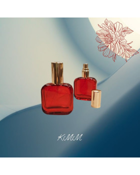 Флакон парфумерний скляний Лакі Червоний з золотим  розпилювачем 20мл