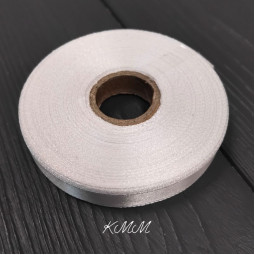 Лента атласная 10мм 1 рулон 23м - Белый-foto2