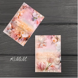 Листівка  With love тюльпани 100ммх70мм - 1шт