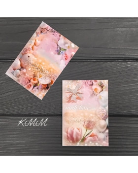 Листівка  With love тюльпани 100ммх70мм - 1шт