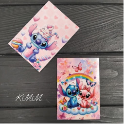 Открытка Стич (Stitch)100х70мм