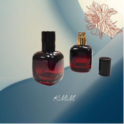 Флакон парфюмерный стеклянный Мадрид Красно-черный с распылителем 30мл