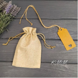 Мешочек льняной с биркой 100х150мм -1шт.
