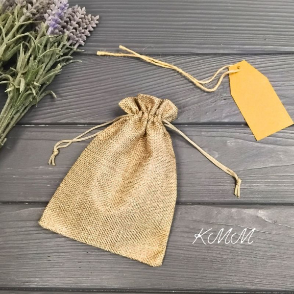 Мешочек льняной с биркой 130х180мм -1шт.