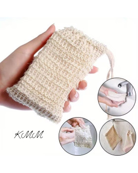 Мішечок із сизалі зі шнурком для мила 14смх9см - 1шт.-foto4