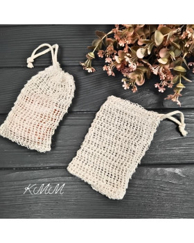 Мішечок із сизалі зі шнурком для мила 14смх9см - 1шт.