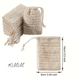Мішечок із сизалі зі шнурком для мила 14смх9см - 1шт.-foto2
