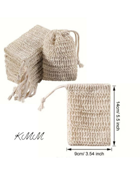 Мішечок із сизалі зі шнурком для мила 14смх9см - 1шт.-foto2