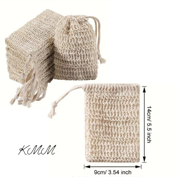 Мішечок із сизалі зі шнурком для мила 14смх9см - 1шт.