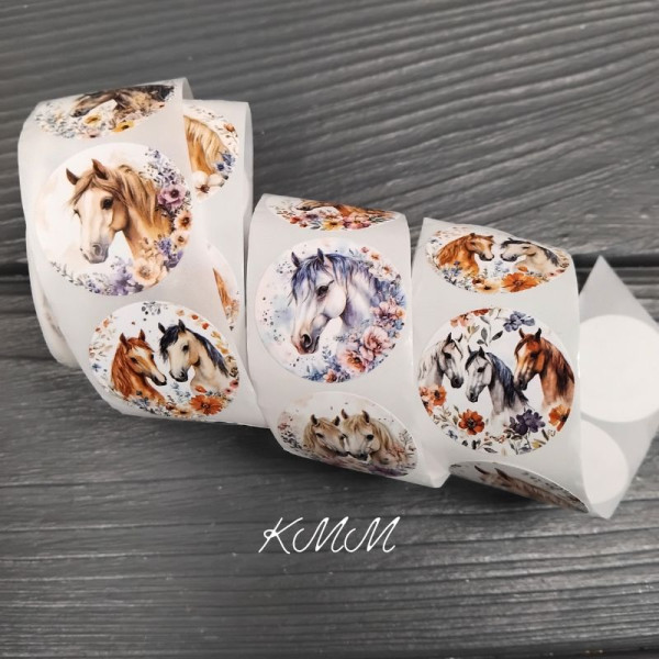 Наклейка Лошадки 10шт