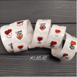 Наклейка  I love you 10шт