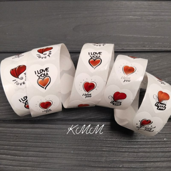 Наліпка I love you 10шт