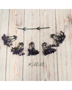 Ніжна квітка гілка 5 насадок - Фіолетовий-foto2