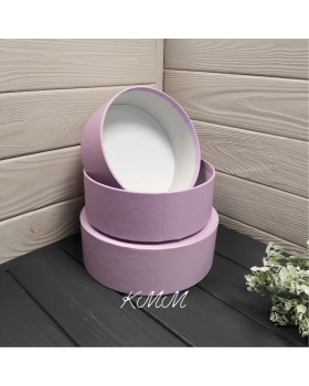 Капелюшна коробка низька Лаванда D16 висота 6см-foto4