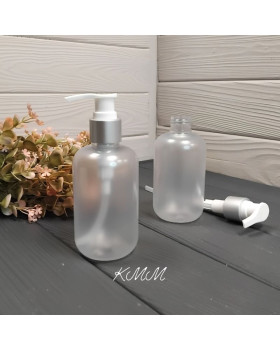 Флакон Олівія матовий з алюмінієвим дозатором Срібло - 200мл