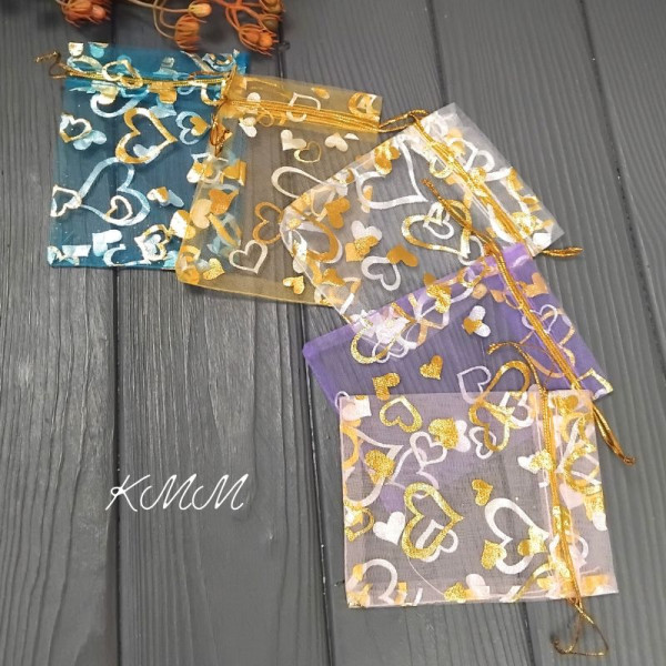 Мішечок з органзи Ассорті Ніжне 120х85мм - 5шт Мішечок з органзи Ассорті Ніжне 120х85мм - 5шт