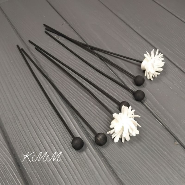 Палички (набір) для аромадифузора мікрофібра Квіти та Кульки (20 см) - 7шт