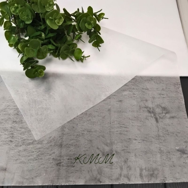 Папір оксамитовий з ефектом мармуру, 58×58 см - Білий - 1шт