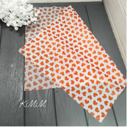 Папір тишью Червоні серця 50см * 35см - 1шт.