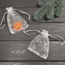Мешочек из органзы Снежинка Серебро 120ммх90мм - 1шт.