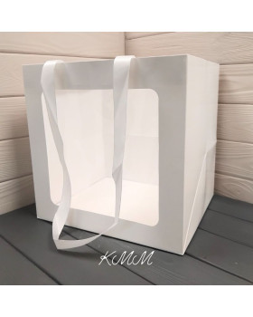 Сумка - переноска з вікном Білий (29,5смх30смх26см) -1шт