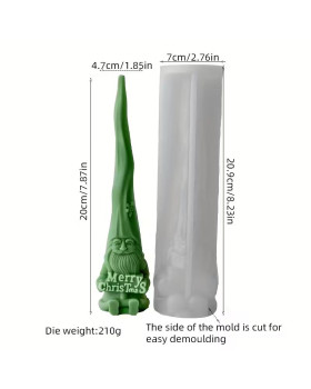 Силіконова форма люкс 3D Санта Merry Christmas-foto2