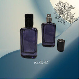 Флакон парфюмерный стеклянный Шабо черный с черным распылителем 50мл