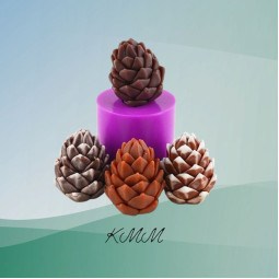 Силиконовая форма люкс Шишка сосновая 02 3D-foto2