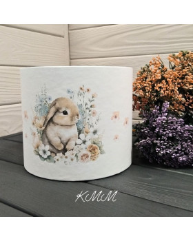Капелюшна коробка Біла з кроликом - 16см / 14см