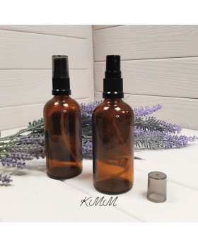 Флакон скляний Сідней з чорним спреєм - 100мл