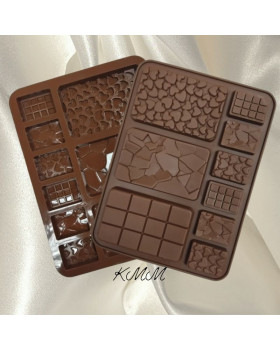 Силіконова форма планшет 9 шоколадок
