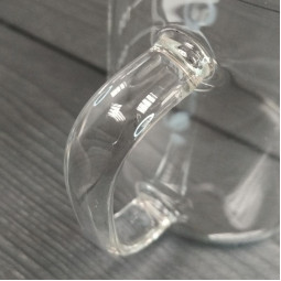 Дефект! Кружка мірна скляна з ручкою термостійка 250мл-foto3