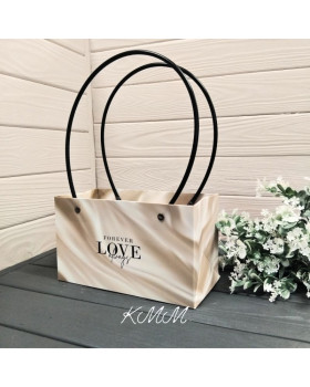 Сумка з круглими ручками Шовк "Love Always & Forever" (220х110х130мм)